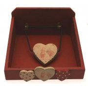 Red Heart Napkin Holder